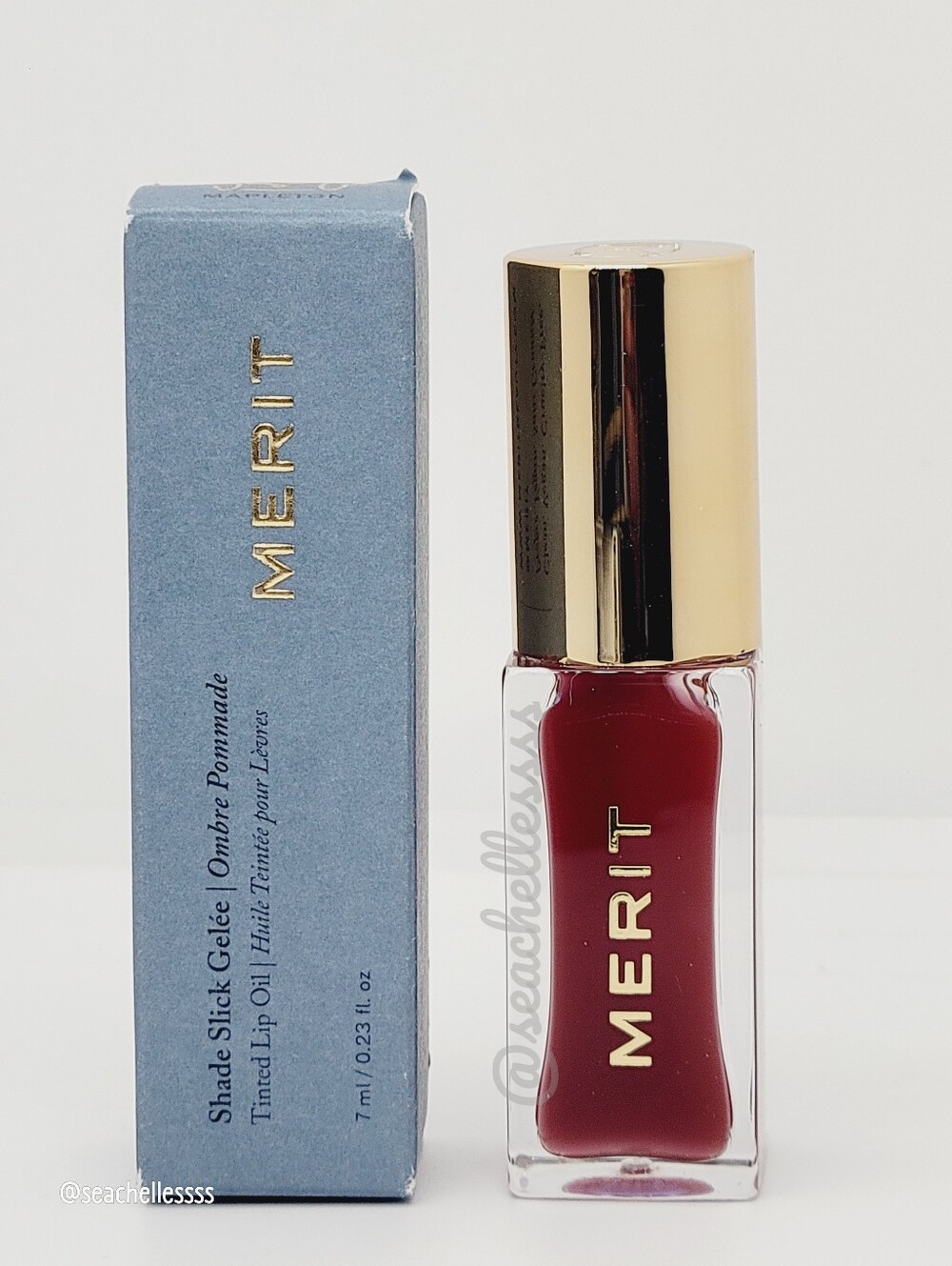 Mapleton Shade Slick Tinted Lip Oil Merit Sheer Brown Brand New In Box